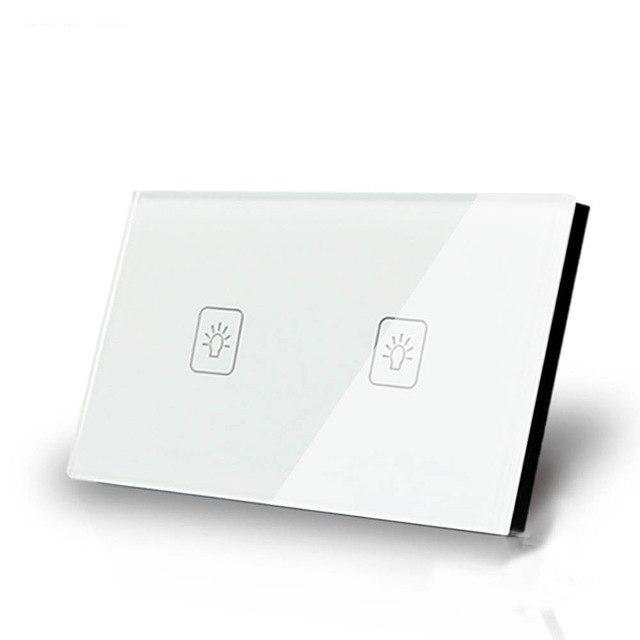 Smart Interruptor Wifi Touch Screen Wallpad 2 Teclas - Retangular