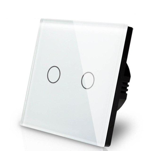 Smart Interruptor Wifi Touch Screen Wallpad 2 Teclas - Quadrado