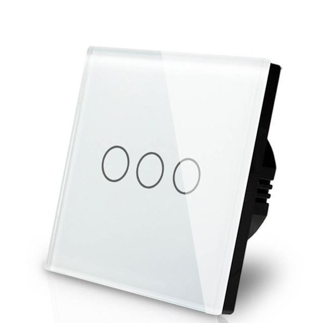 Smart Interruptor Wifi Touch Screen Wallpad 3 Teclas - Quadrado