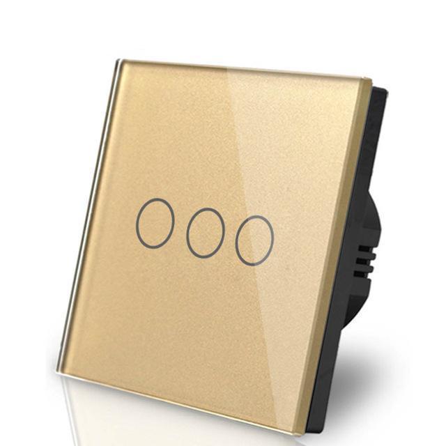 Smart Interruptor Wifi Touch Screen Wallpad 3 Teclas - Quadrado