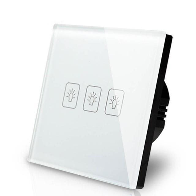 Smart Interruptor Wifi Touch Screen Wallpad 3 Teclas - Quadrado