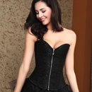 Corset Bordado com Zíper - Zip-Up Elegance