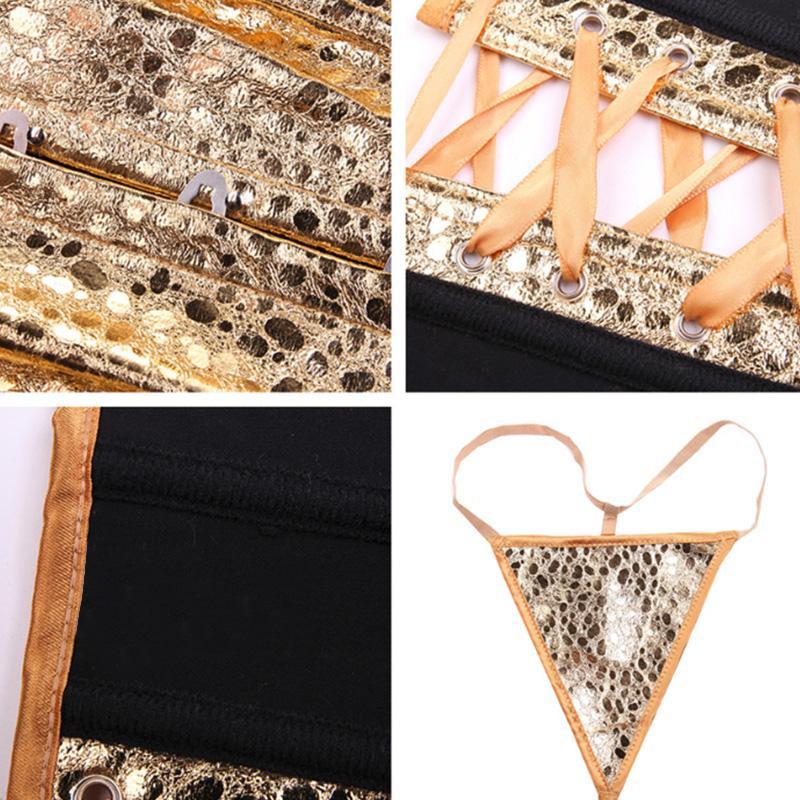 Corset Dourado Fashion Ajustável