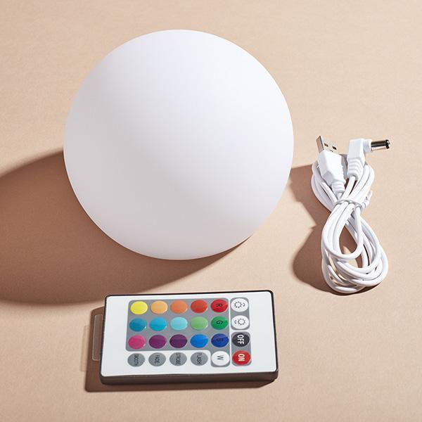 Luminária Portátil Esfera LED RGB Impermeável 12cm LuminaSphere