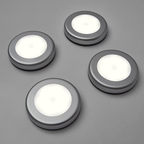 4 Peças de Luz Magnética de Armário com Sensor Esperto de LED