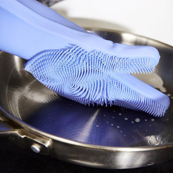 Luvas de Limpeza com Escovas de Silicone - GlovaScrub