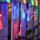 Kit 20 Lâmpadas de LEDs Gota de Orvalho Movido a Energia Solar com 8 modos de Luz