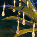 Kit 20 Lâmpadas de LEDs Gota de Orvalho Movido a Energia Solar com 8 modos de Luz