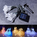 Kit 20 Lâmpadas de LEDs Gota de Orvalho Movido a Energia Solar com 8 modos de Luz