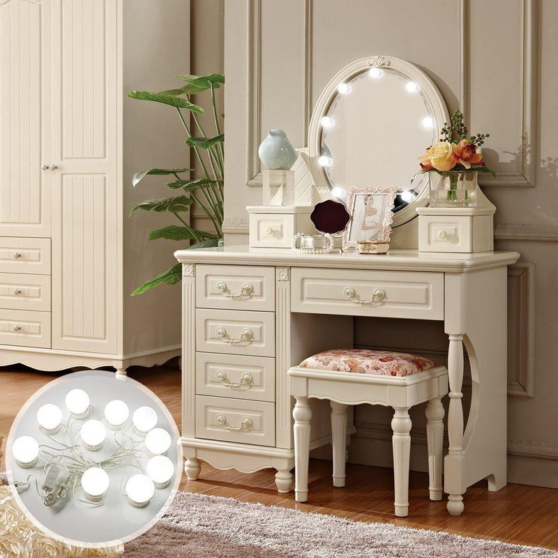 10 Peças de Conjunto de Lâmpadas LED para Espelho