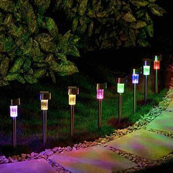 Luzes de Jardim Led Multi-Cor com Carga Solar - Solar Magic Garden Lights